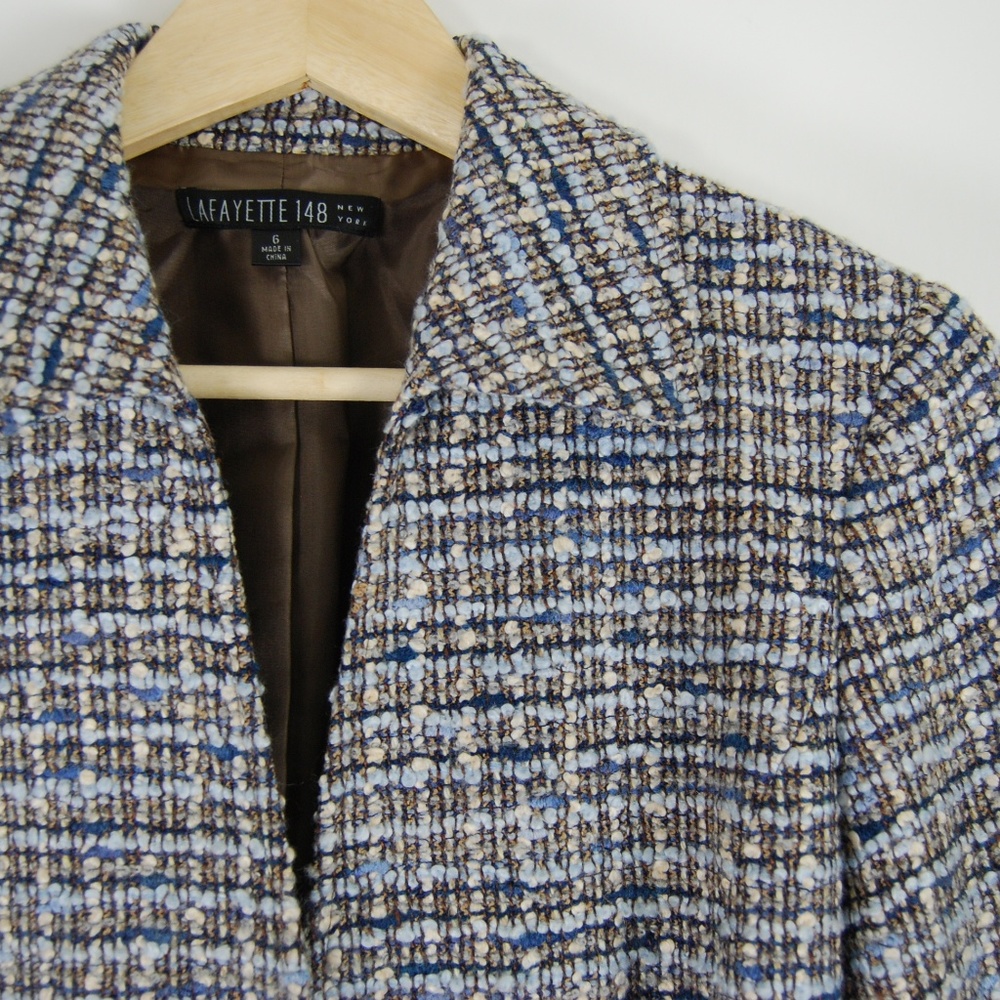 Last Chance 📣 Lafayette 148 NY Blue Tweed Jacket